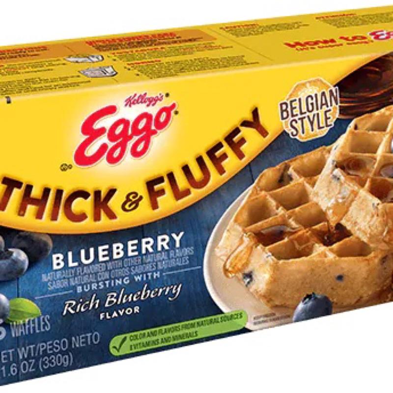 Kellogg S Eggo Thick Fluffy Whole Grain Blueberry Waffles