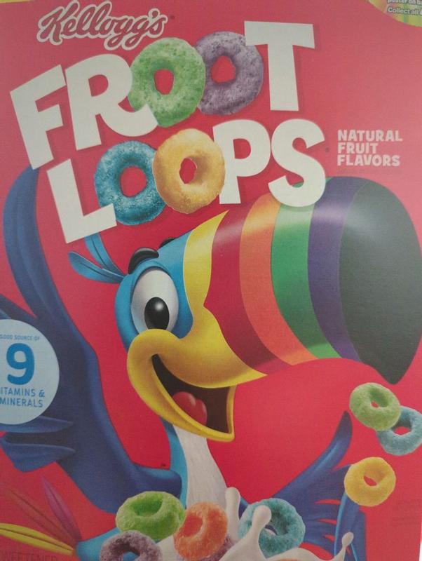  (Discontinued Version) Kellogg's Froot Loops Breakfast Cereal  with Fruity Shaped Marshmallows, Low Fat, 12.6 oz Box(Pack of 4): Cold  Breakfast Cereals
