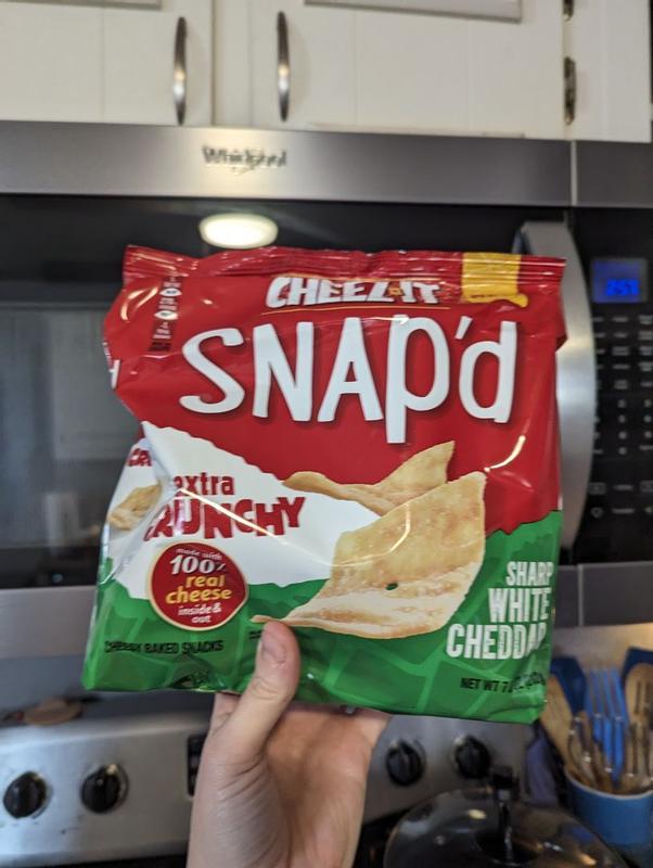 Cheez-It Snap'd Cheese Cracker Chips Sharp White Cheddar