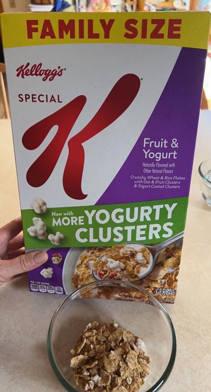 Kellogg's Special K Breakfast Cereal, Family Breakfast, Fiber Cereal, Fruit  and Yogurt, 13oz Box (1 Box)
