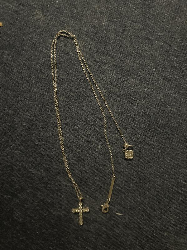 Cross Gold Pendant Necklace in White CZ | Kendra Scott
