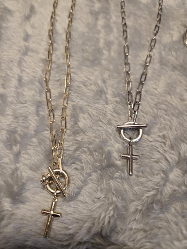 Cross Silver Link and Chain Necklace | Kendra Scott