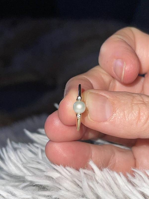 Cathleen 14k Yellow Gold Band Ring Freshwater Cultured Pearl - 5