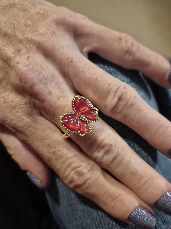 Haley Bow Gold Band Ring