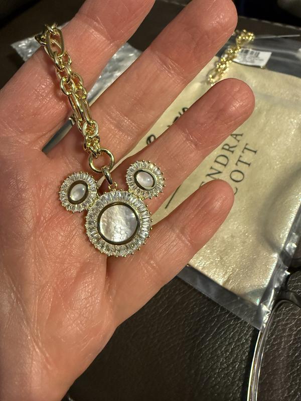 Disney | Kendra Scott Gold Mickey Mouse Crystal Frame Statement Necklace in Multi Mix