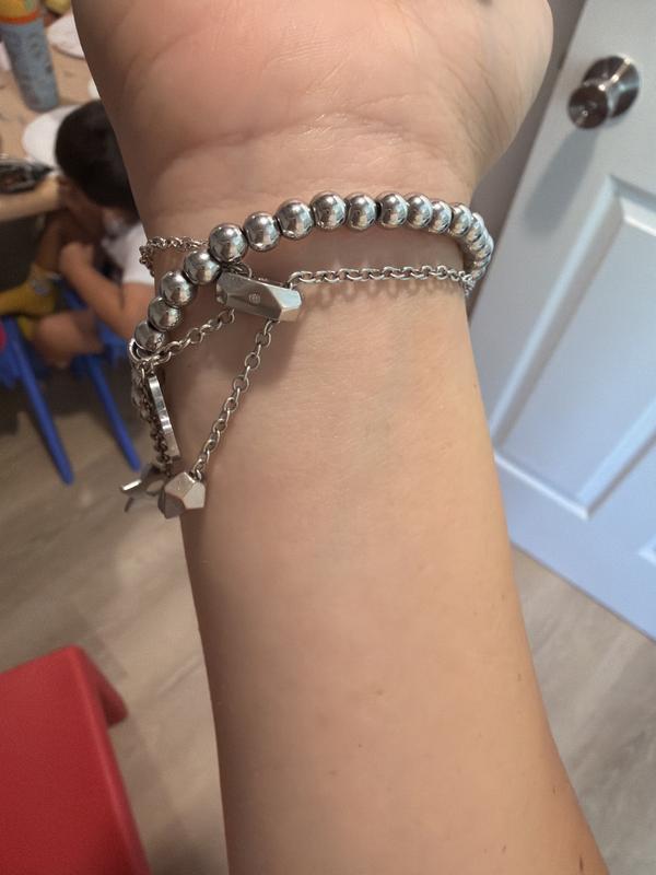 Elaina Silver Adjustable Chain Bracelet in Cobalt Cat's Eye