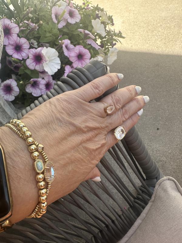 Grayson Gold Stretch Bracelet in Light Blue Magnesite | Kendra Scott