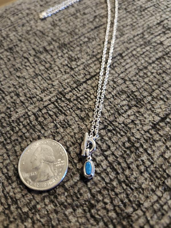 Mini Elisa Toggle Silver Short Pendant Necklace | Kendra Scott