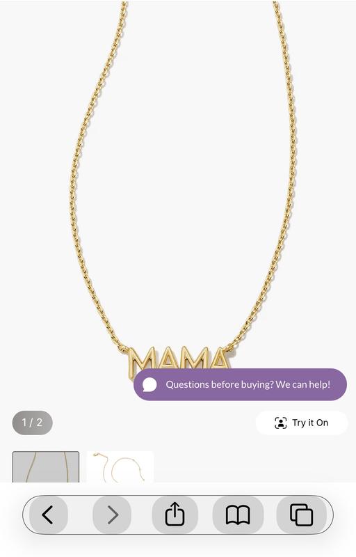 Mama 18k Gold Vermeil Sparkle Pendant Necklace in White Topaz