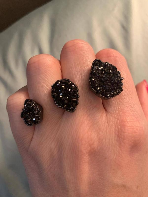 Naomi Silver Two Finger Ring- Platinum, S/M | Kendra Scott