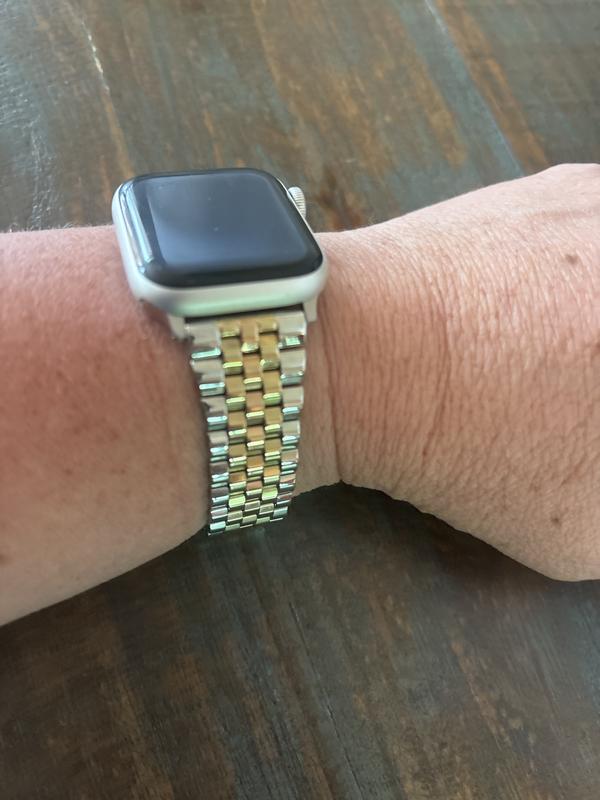 Alex 5 Link Watch Band in Iridescent Stainless Steel 