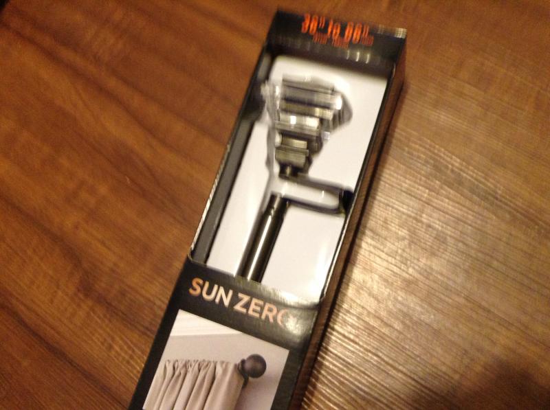 Sun Zero 66-in to 120-in Brushed Nickel Steel Wrap-Around Curtain Rod ...