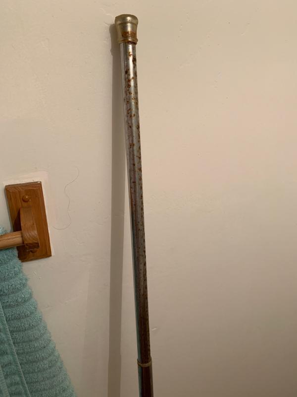 Old rusty shower rod