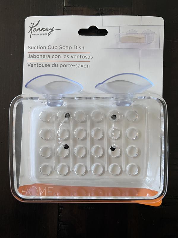 Kenney Home Soap Dish, Suction Cup, Clear