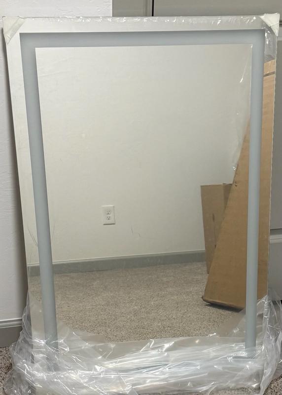 TETOTE 30x36 Inch LED Bathroom Vanity Mirror Tempered Glass Front And ...