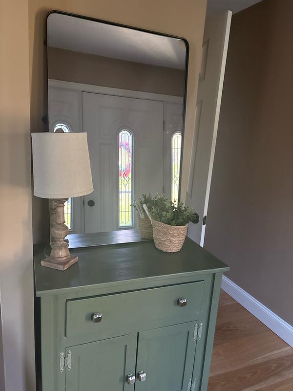 TETOTE 24x36 Inch Sliver Bathroom Vanity Mirror Tempered Glass Metal ...