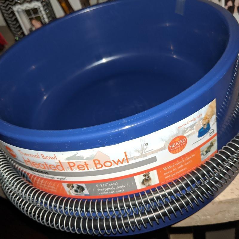 K&H Pet Products | Thermal Bowl - Blue, 96-Oz.