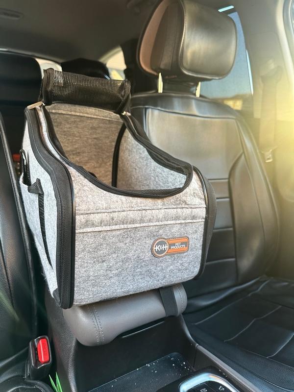 K&h Gray Portable Console Booster Car Seat For Pets 