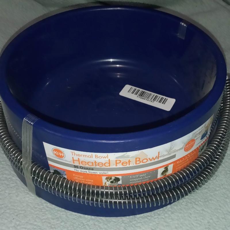 K&H Pet Products | Thermal Bowl - Blue, 96-Oz.