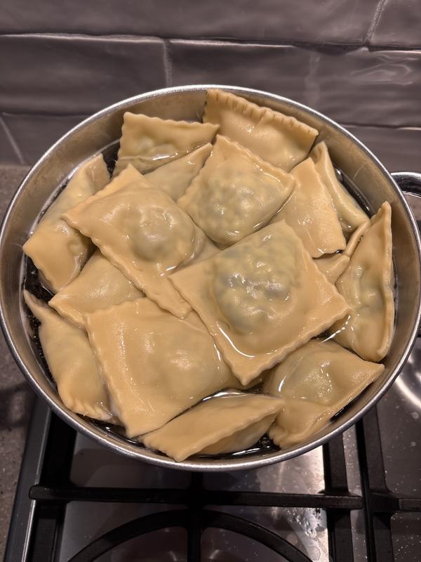 Spinach and ricotta raviolotti