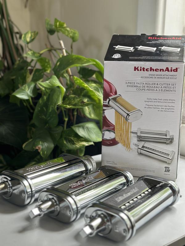 KitchenAid KSMPRA 3-Piece Pasta Roller and Cutter Attachment Set - Stainless Steel