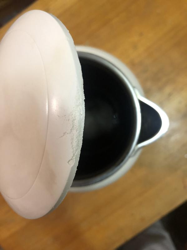 Plastic crumbling away on lid