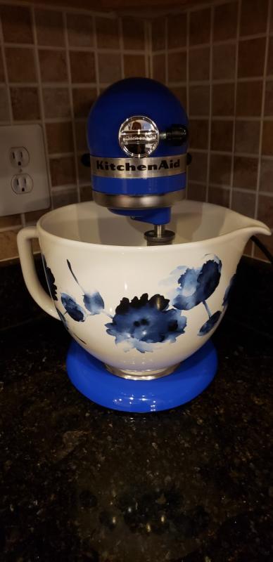 5-Quart Patterned Ceramic Bowl for Tilt-Head Mixers (Ink Watercolor), KitchenAid