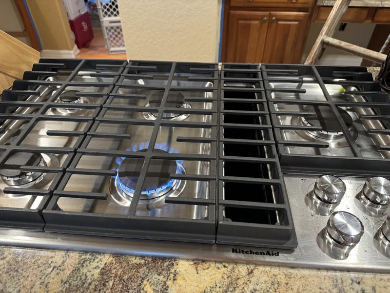 Kitchenaid downdraft gas cooktop 36 hotsell