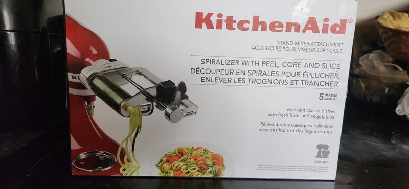 KitchenAid Spiralizer Attachment Mixer 5 Blades KSM1APC Open Box