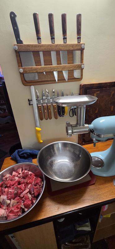 Grinding chuck for hamburger.