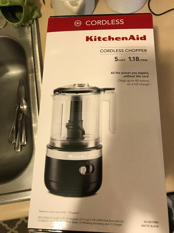 KitchenAid 5 Cup Cordless Food Chopper Onyx Black