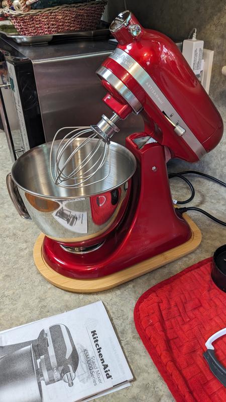 (me13)KitchenAid スタンドミキサー KSM16 レッド Artisan® Mini 3.5 Quart Tilt-Head Stand Mixer - Candy Apple
