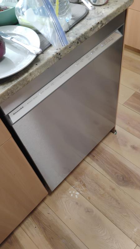 KitchenAid 24-in Front Control Built-in Dishwasher ( White ) With Third ...