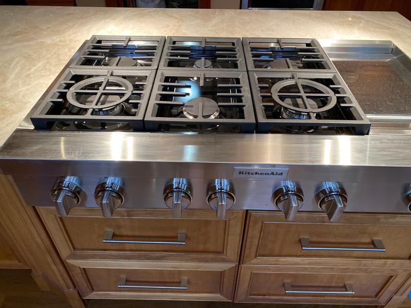 KitchenAid 48 in. GAS Commercial Cooktop with 6-Burners and