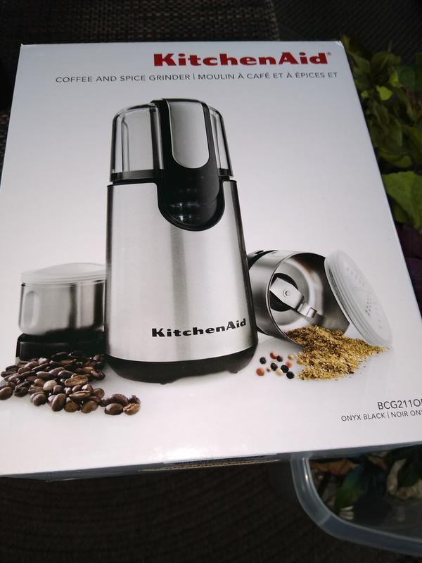 Kitchenaid bcg211ob stainless steel coffee & spice grinder hotsell