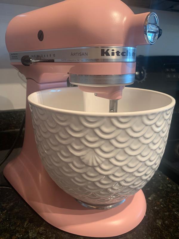 KitchenAid Stand Mixer Mermaid Lace White 5-Qt. Ceramic Mixing Bowl +  Reviews, Crate & Barrel