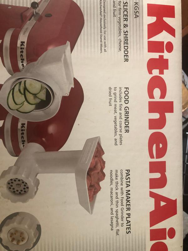 KitchenAid Attachment Pack KGSA- Slicer, Grinder, Pasta Maker for