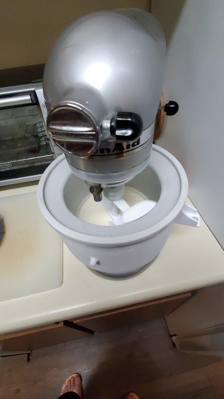 Ice Cream Maker Attachment for Kitchenaid Stand Mixer, 2 Quart Ice Cream  Attachment Fits for 4.5Qt and Larger Stand Mixers, Frozen Yogurt, Ice Cream  