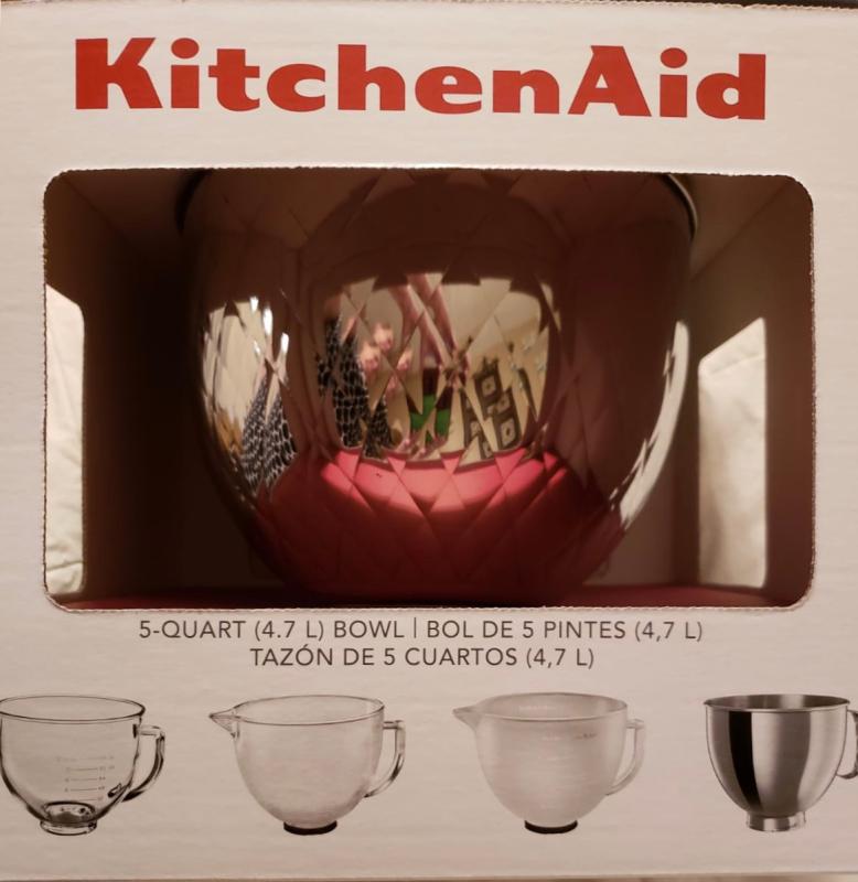 KitchenAid KSM5SSBQB 5QT SS Stand Mixer Bowl, 5 quart, Quilted Stainless  Steel
