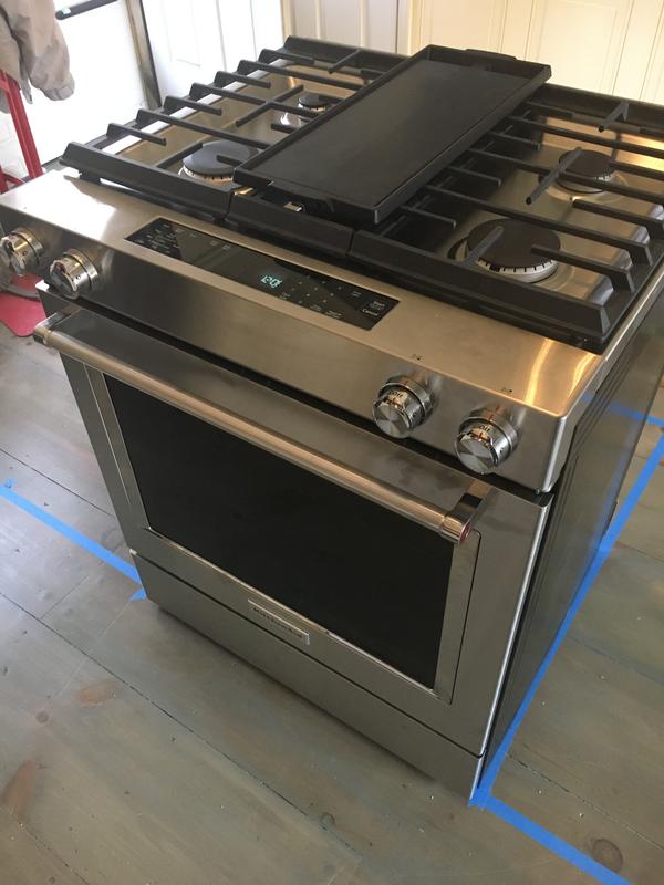 30Inch 4Burner Dual Fuel Downdraft Front Control Range KSDG950ESS
