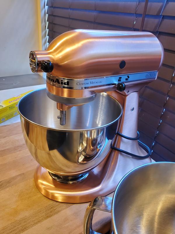 KitchenAid Custom Metallic 5 Qt. 10-Speed Satin Copper Stand Mixer  KSM152PSCP - The Home Depot