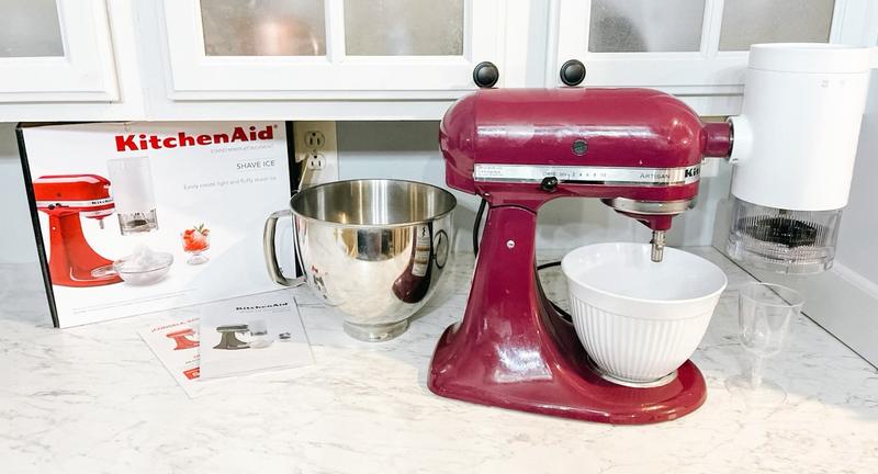 Shaved Ice Attachment for KitchenAid Stand Mixer, Ice Shaver Attachment for  KitchenAid, Attachment for KitchenAid Mixers. Snow Cone Maker,  White(Machine/Mixer Not Included) : : Home