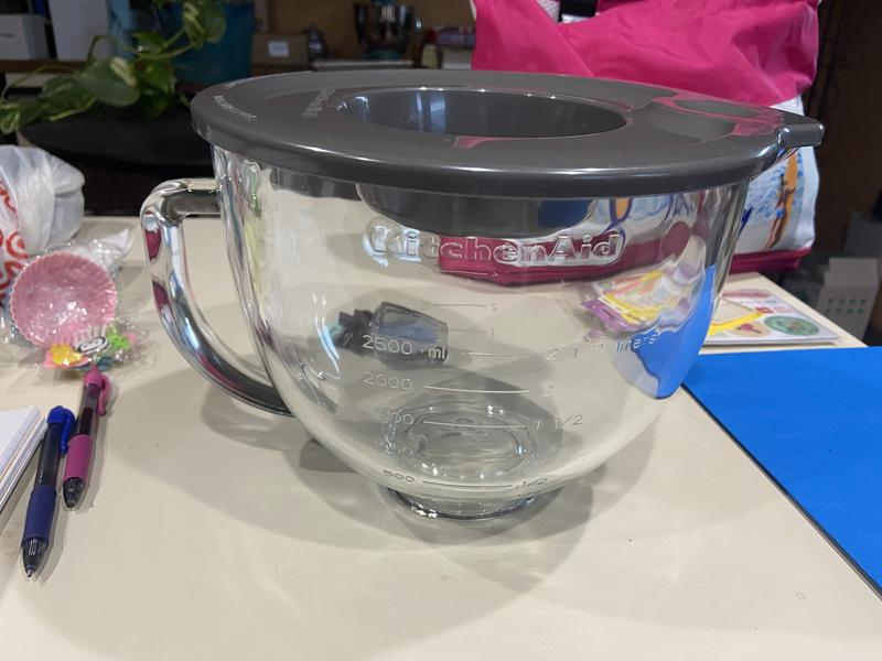KitchenAid - 5 Qt. Glass Bowl with Measurement Marks, Pour Spout