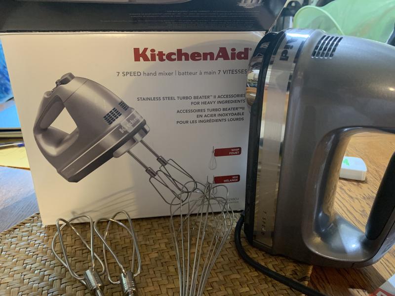 KitchenAid - 7-Speed Hand Mixer - Contour Silver