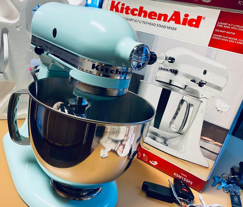 KitchenAid 6-Quart 10-Speed Blue Steel Stand Mixer at