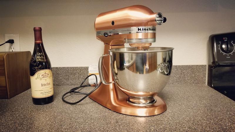 KitchenAid Custom Metallic 5 Qt. 10-Speed Satin Copper Stand Mixer  KSM152PSCP - The Home Depot