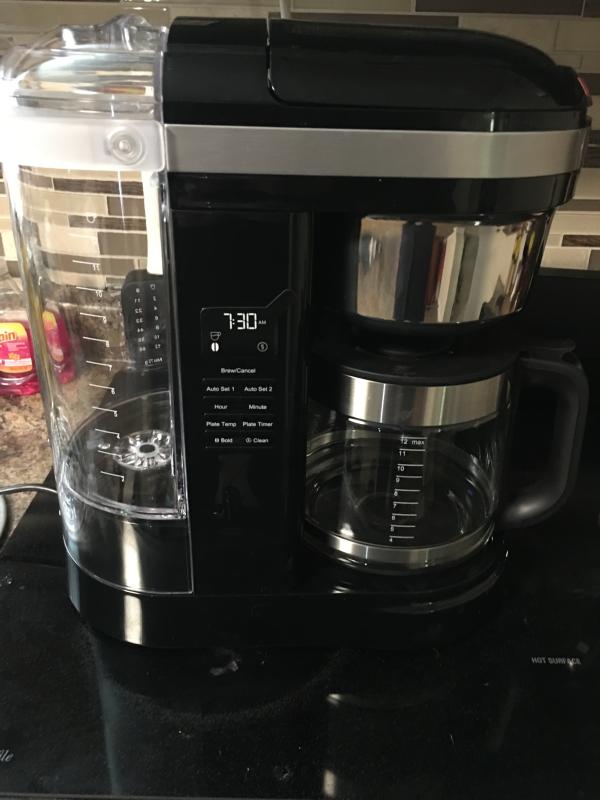 KitchenAid 12 Cup Drip Coffee Maker with Spiral Showerhead - Matte Charcoal Grey