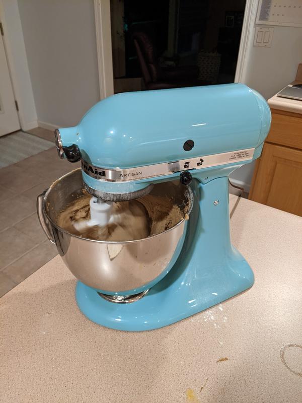 Artisan 5 Qt. 10-Speed Cinnamon Gloss Stand Mixer with Flat Beater, 6-Wire  Whip and Dough Hook Attachments in 2023