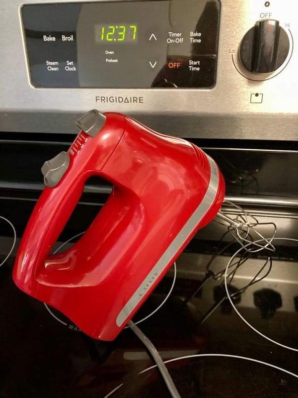 KitchenAid KHM5APER 5 Speed Ultra Power Hand Mixer, Empire Red