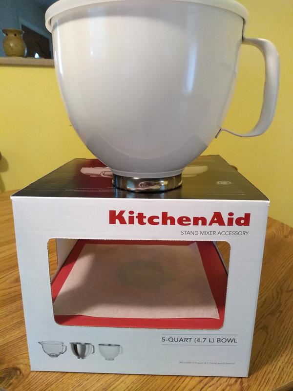 KitchenAid 5 qt. Tilt-Head White Colorfast Finish Stainless Steel Bowl